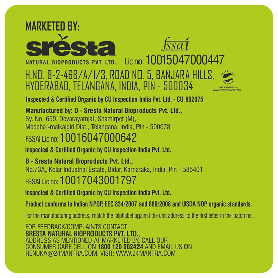 24 Mantra Organic Chana Dal - 100% Organic & Chemical Free