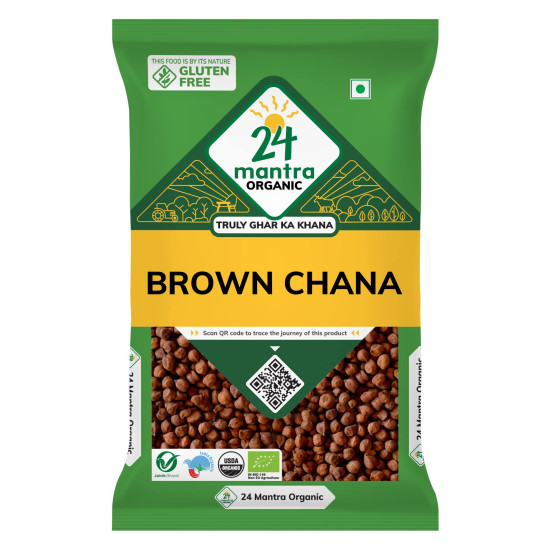 24 Mantra Organic Unpolished Brown Chana - 100% Organic & Chemical Free