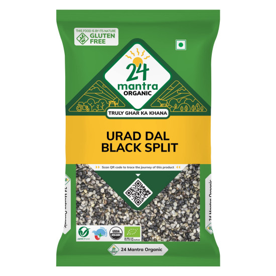 24 Mantra Organic Unpolished Urad Dal Black Split - 100% Organic & Chemical Free