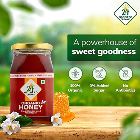 24 Mantra Organic Wild Honey - 250gms | Chemical Free & Sugar Free