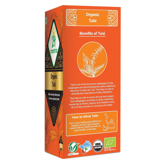 24 Mantra Organic Tulsi Tea Powder - 100% Organic & Antioxidant Rich