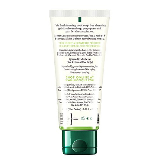 Biotique Fresh Neem Pimple Control Face Wash - Ayurvedic & Organically Pure