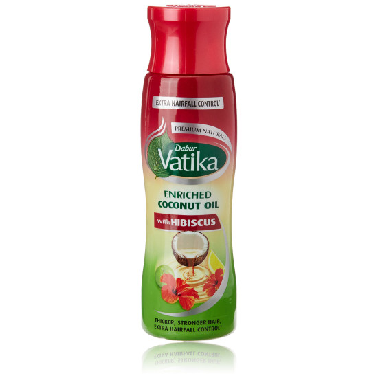 Dabur Vatika Enriched Coconut Hair Oil with Hibiscus - For Thicker, Stronger Hair