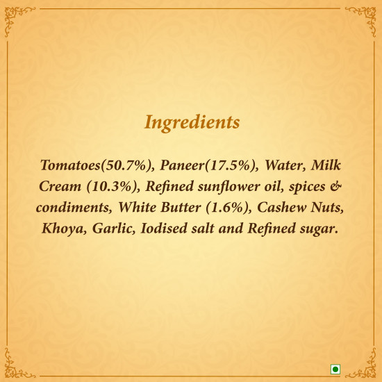 Kitchens of India Paneer Darbari - Authentic Indian Taste