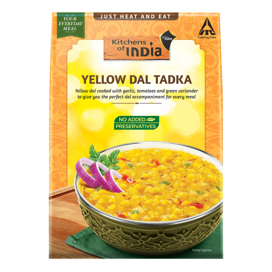 Kitchens of India Ready to Eat Yellow Dal Tadka - Authentic Indian Flavors