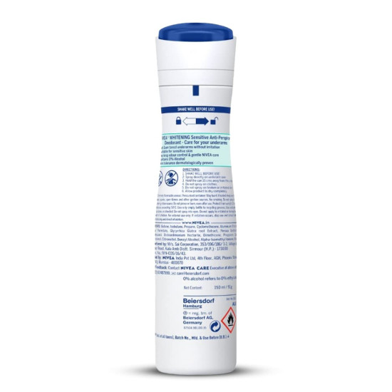 NIVEA Women Deodorant, Whitening Sensitive - 48h Protection