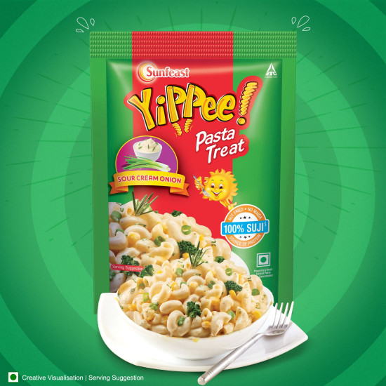 Sunfeast YiPPee! Pasta Treat - Cheesy and Soft Suji, Rawa Pasta