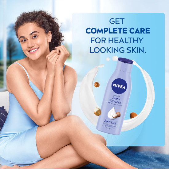 NIVEA Shea Smooth 200ml Body Lotion - 48H Moisturization & Shea Butter