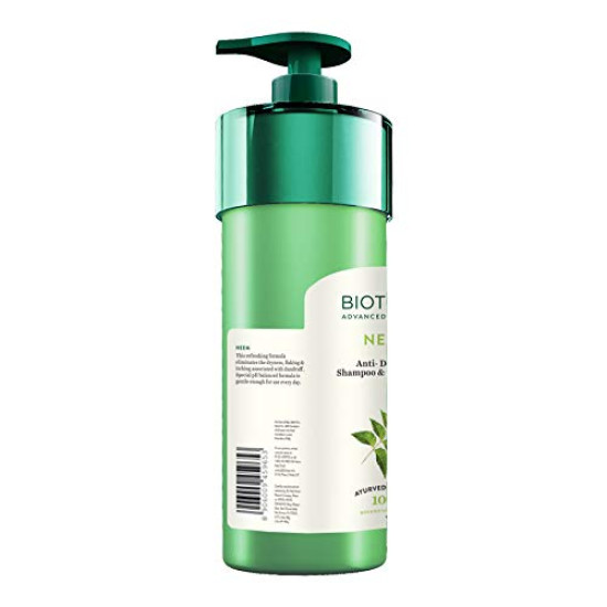 Biotique Fresh Neem Anti Dandruff Shampoo and Conditioner - Controls Dandruff
