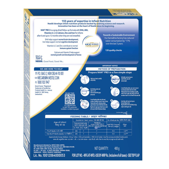 Nestle NAN PRO 2 Follow-up Formula Powder - Essential Nutrition for Infants