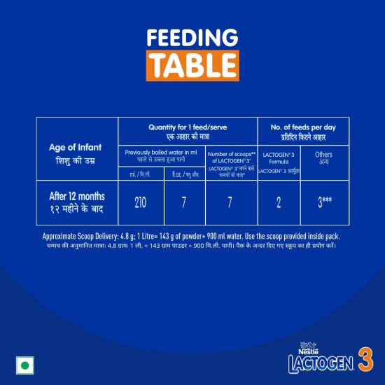 Nestle Lactogen Follow-Up Formula Powder, Stage 3 - Essential Nutrition for Infants