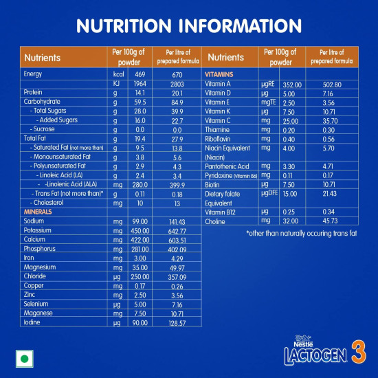 Nestle Lactogen Follow-Up Formula Powder, Stage 3 - Essential Nutrition for Infants