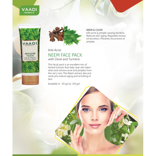 Vaadi Herbals Anti Acne Neem Face Pack - Natural Acne Solution