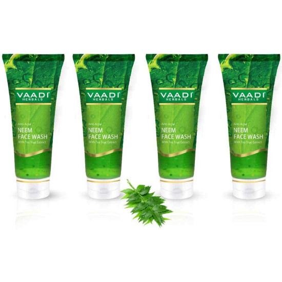 Vaadi Herbals Honey Lemon Face Wash with Jojoba Beads - Oil Control & Acne Treatment