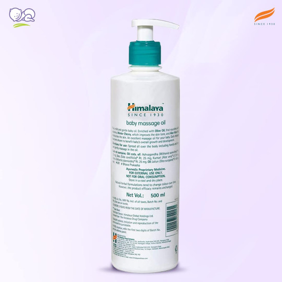 Himalaya Face Body Oil Baby Massage Oil - Nourishing & Safe for All Skin Types