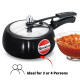 Hawkins 3.5 Litre Contura Black Pressure Cooker - Hard Anodised Inner Lid Cooker
