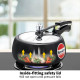 Hawkins 3.5 Litre Contura Black Pressure Cooker - Hard Anodised Inner Lid Cooker