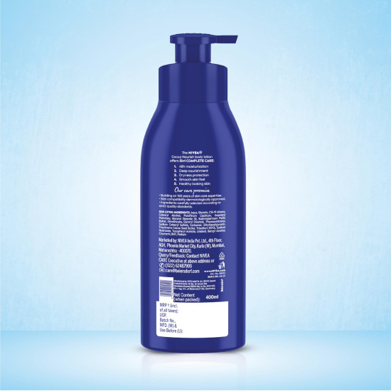 NIVEA Cocoa Nourish 400ml Body Lotion - 48 H Moisturization