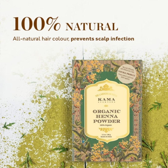 Kama Ayurveda 100% Organic Henna Powder - Natural Hair Color