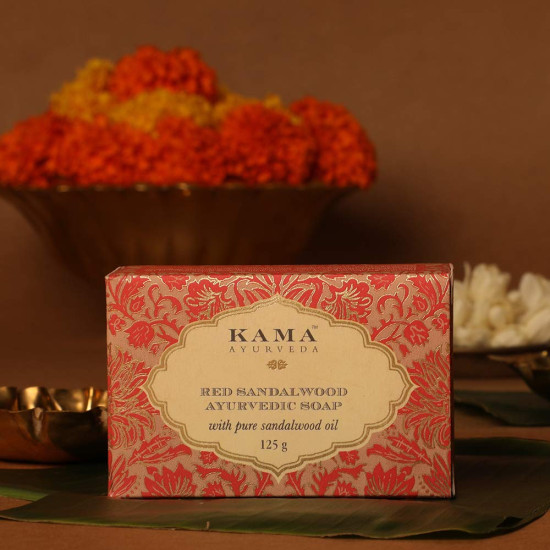 Kama Ayurveda Red Sandalwood Ayurvedic Soap - Pure Sandalwood Oil