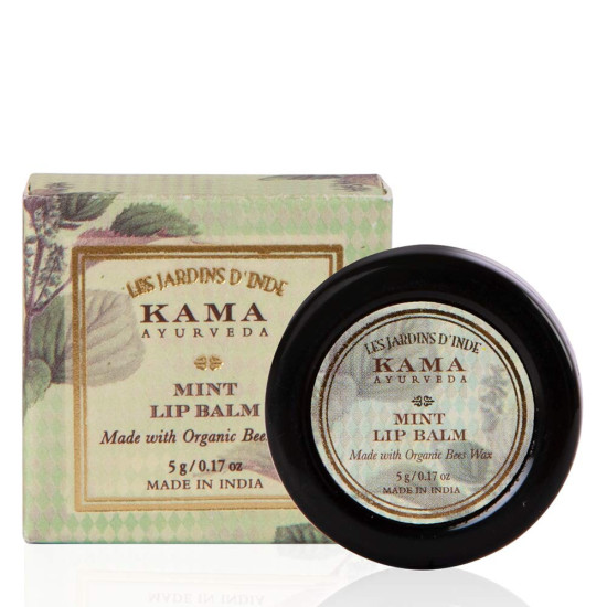 Kama Ayurveda Mint Lip Care 5gm - Natural Moisturising Lip Balm