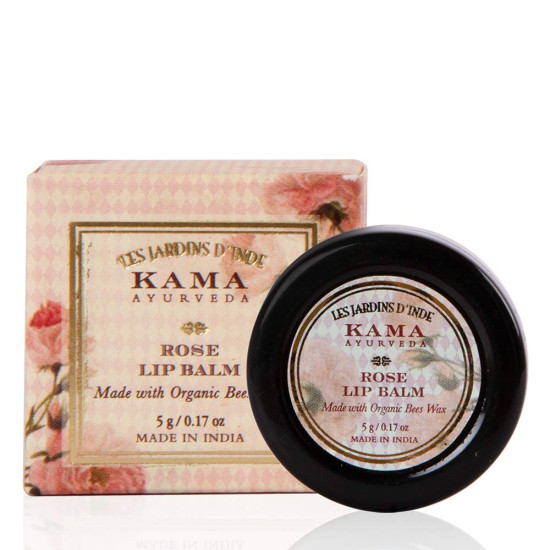 Kama Ayurveda Rose Lip Care 5gm - Organic Moisturizing Lip Balm
