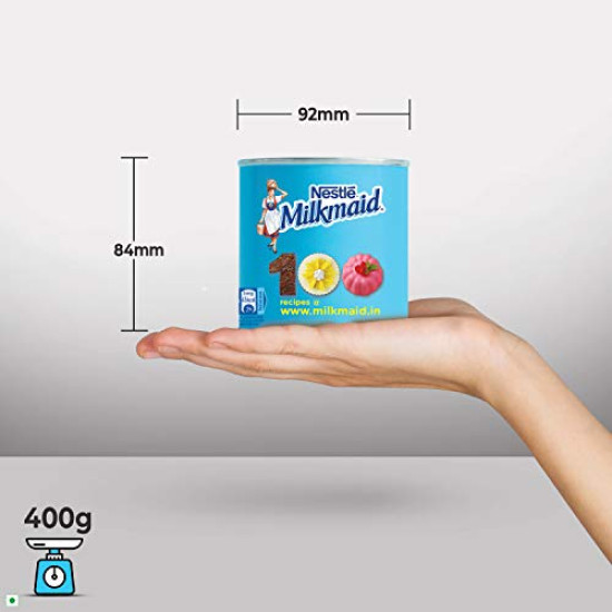 Nestle Milkmaid Tin, 380G/400G - Versatile Sweetened Condensed Milk
