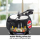 Hawkins Contura Black Pressure Cooker, 5 Litre - Hard Anodised Body