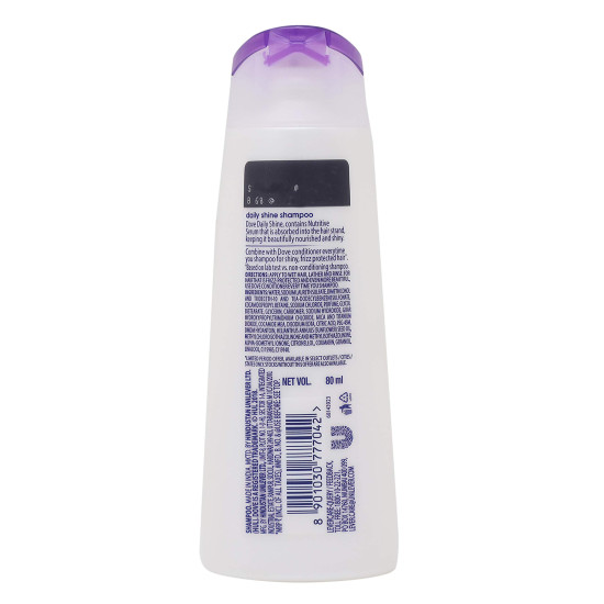 Dove Daily Shine Shampoo 80ml - For Shiny and Soft Hair