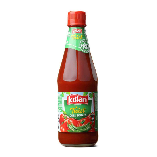 Kissan Twist Chilli Tomato Sauce - 200g - Tangy & Spicy Flavor