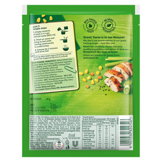 Knorr Sweet Corn Chicken Soup - Made with 100% Real Vegetables