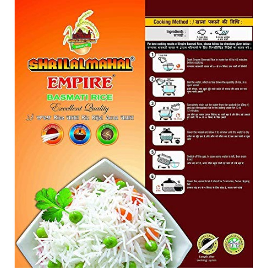 SHRILALMAHAL Empire Basmati Rice - Most Premium Quality 5 Kg