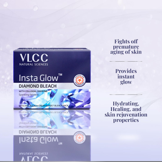 VLCC Insta Glow Diamond Bleach - Sparkling Fairness & Skin Brightening