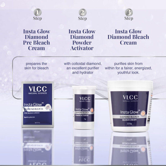 VLCC Insta Glow Diamond Bleach - Sparkling Fairness & Skin Brightening