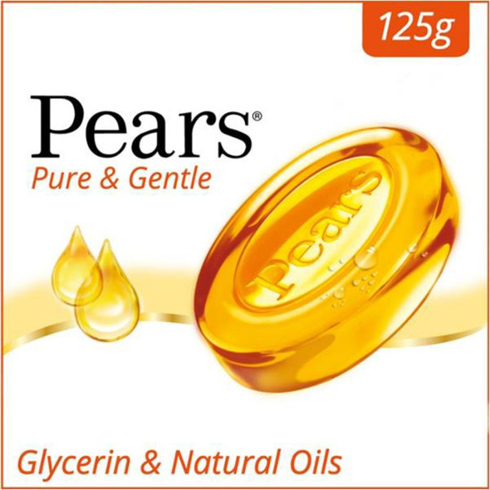 Pears Soap Pure & Gentle 125 Gm - Natural Moisture Retention