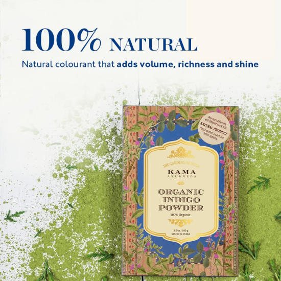 Kama Ayurveda Organic Indigo Powder - Natural Hair Colorant