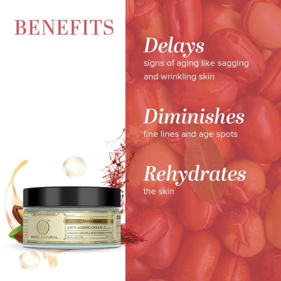 Khadi Natural Anti Ageing Cream - Prevent Premature Signs of Aging