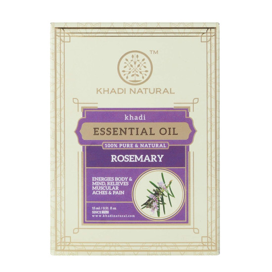 KHADI NATURAL Ayurvedic Rosemary Essential Oil - Calming & Revitalizing
