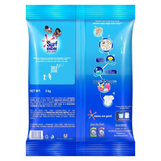 Surf Excel Easy Wash Detergent Powder 3 Kg - Superfine & Tough Stain Removal