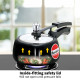Hawkins Contura Black 1.5 Litre Pressure Cooker - Hard Anodised Body