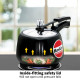 Hawkins 3 Litre Contura Black Pressure Cooker - Hard Anodised Inner Lid