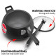 Hawkins 6.5 Litre Contura Black Pressure Cooker - Hard Anodised Inner Lid Cooker