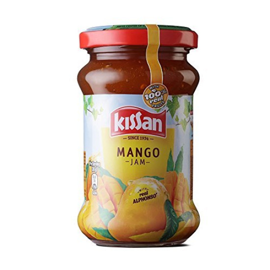 Kissan Mango Jam Jar, 188g - Delicious Fruit Spread