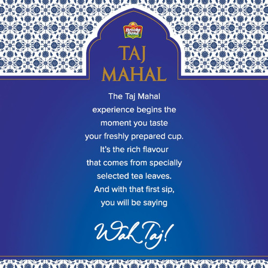 Brooke Bond Taj Mahal Tea - Unique Rich Flavor, 100 Grams