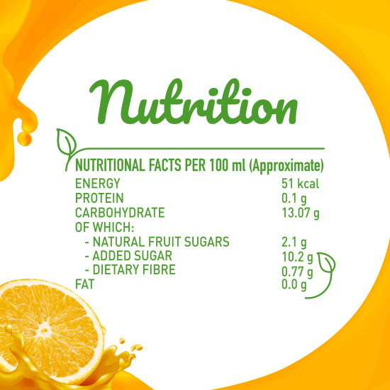 B Natural Orange Juice - Goodness of Fiber, 1 Litre
