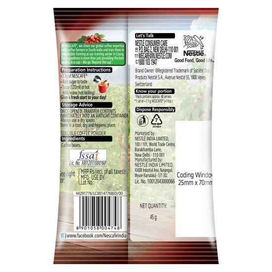 NESCAFE Classic Instant Coffee - Made with Robusta Beans