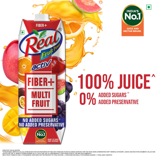 Real Activ Fiber Multi Fruit 1L - No Added Sugars & Preservative