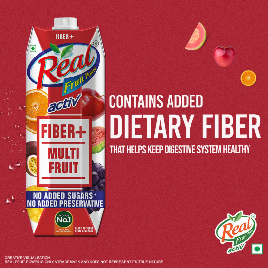 Real Activ Fiber Multi Fruit 1L - No Added Sugars & Preservative