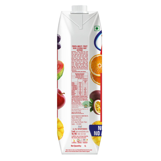 Real Activ Fiber Multi Fruit 1L - No Added Sugars & Preservative