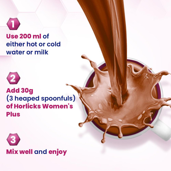 Horlicks Women's Plus Chocolate Refill 400g - Improve Bone Strength